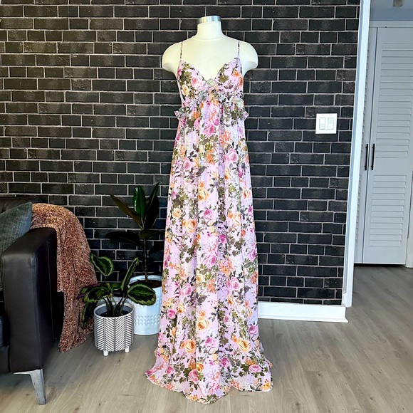 🌿 PRETTY BOTANICAL MAXI DRESS 🌷 - Picture 1 of 7